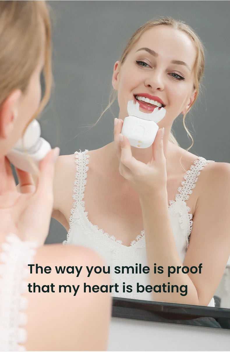 Adult U-shaped Automatic Toothbrush 360° Full Mouth Whitening Wireless Charging Waterproof Brush Ultrasonic Electric Toothbrush