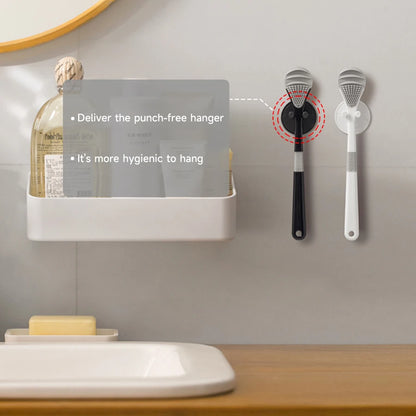 Black and white double color tongue cleaner  soft rubber tongue scraper handle non-slip design independent box sent