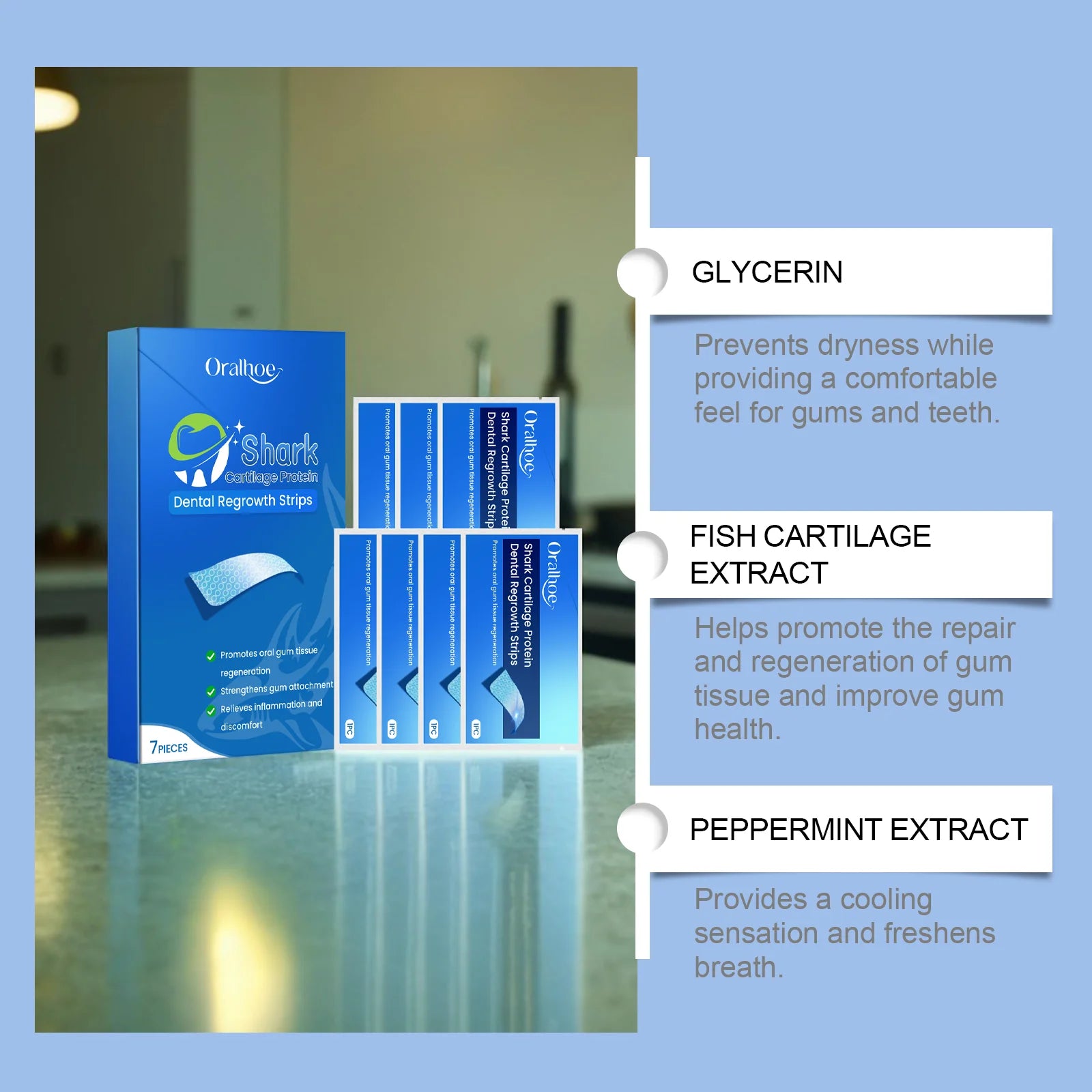 Mint Teeth Whitening Strips Freshing Bad Breath Soothing Gum Remove Yellow Teeth Oral Care Brightening Tooth Strips