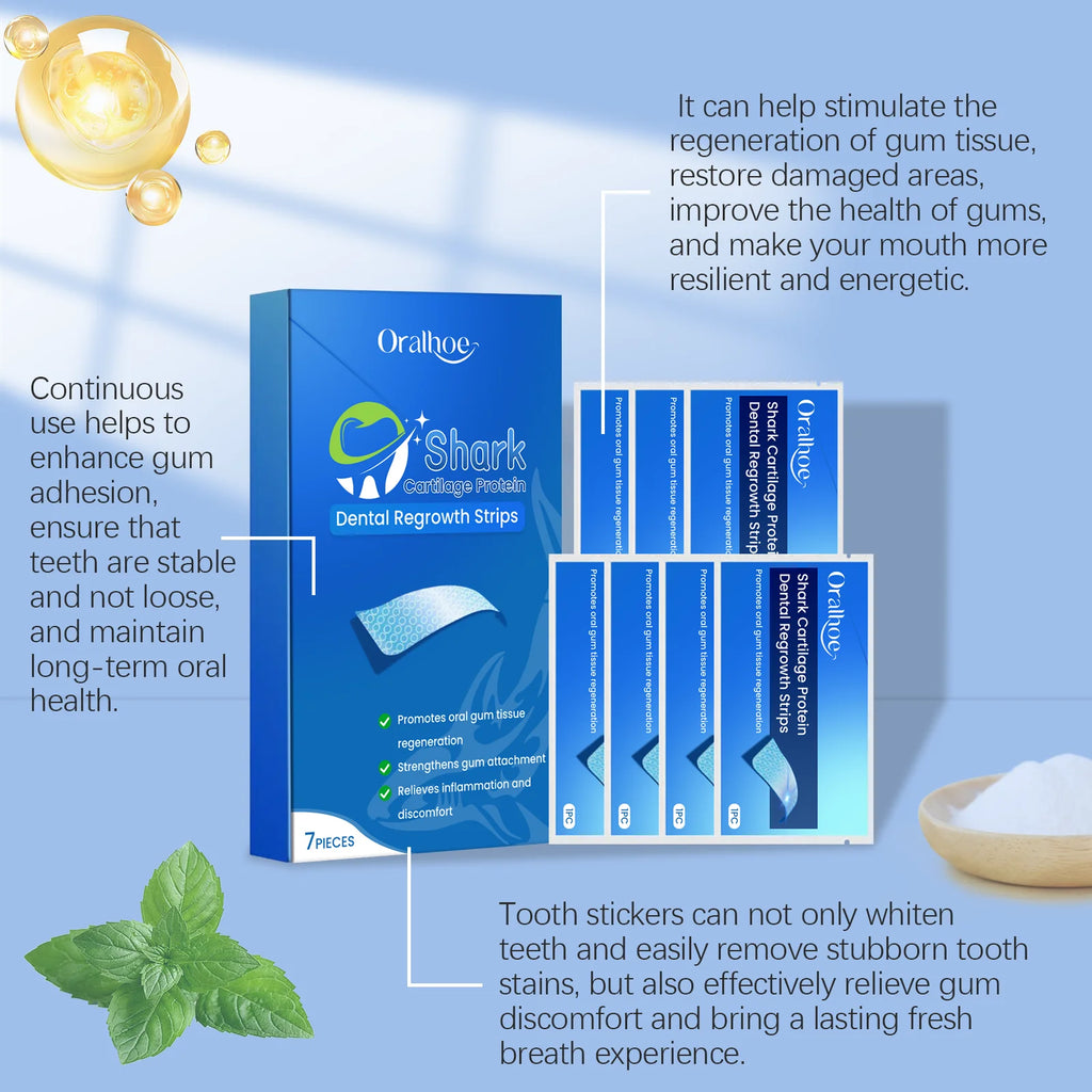 Mint Teeth Whitening Strips Freshing Bad Breath Soothing Gum Remove Yellow Teeth Oral Care Brightening Tooth Strips