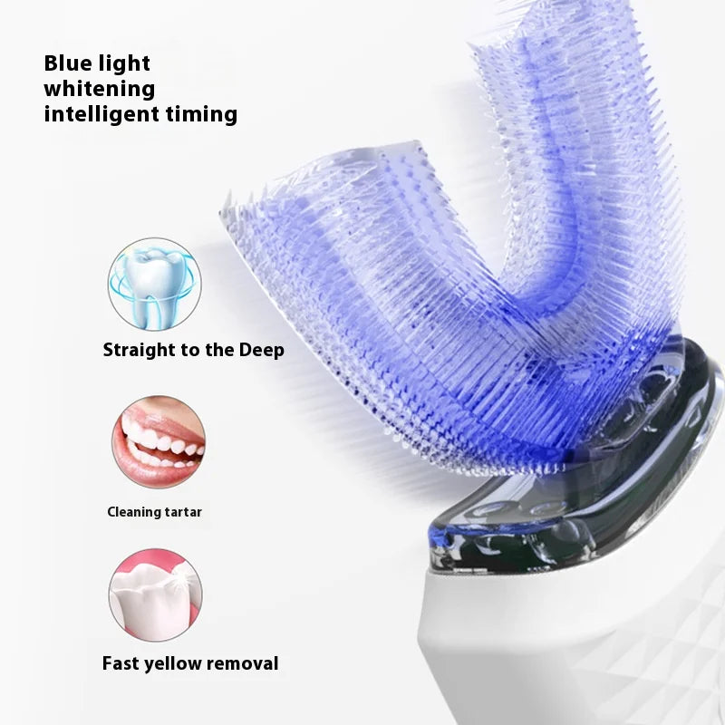 Adult U-shaped Automatic Toothbrush 360° Full Mouth Whitening Wireless Charging Waterproof Brush Ultrasonic Electric Toothbrush