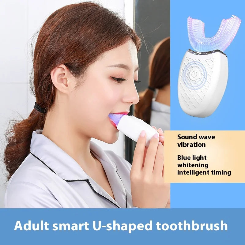 Adult U-shaped Automatic Toothbrush 360° Full Mouth Whitening Wireless Charging Waterproof Brush Ultrasonic Electric Toothbrush